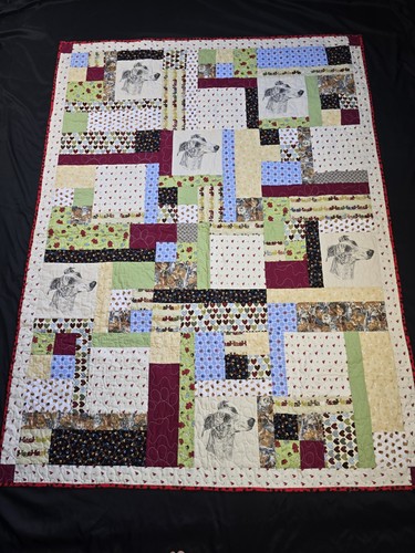 Whippet dog quilt handmade - dog,