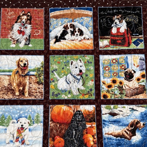 Dog lovers handmade quilt - quilt, fall
